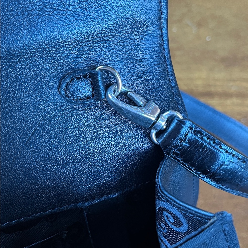 Brighton Vintage Black Clutch Purse with Detachable Shoulder Strap - Picture 11 of 15